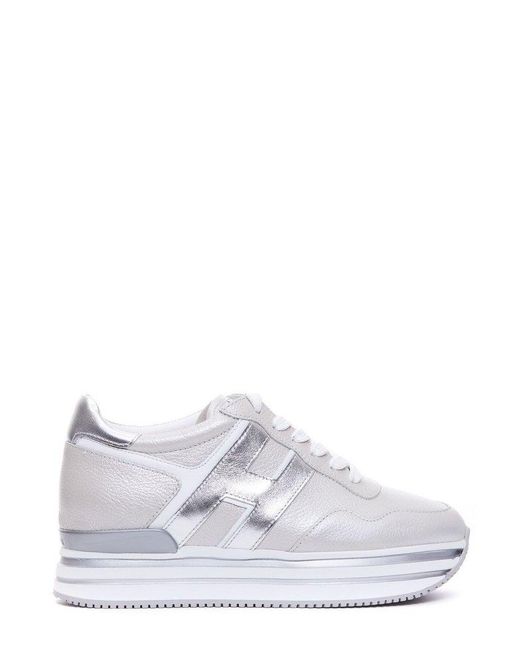 Hogan Midi H222 Sneakers in White | Lyst