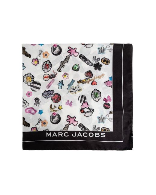 Marc Jacobs Black Patterned Scarf