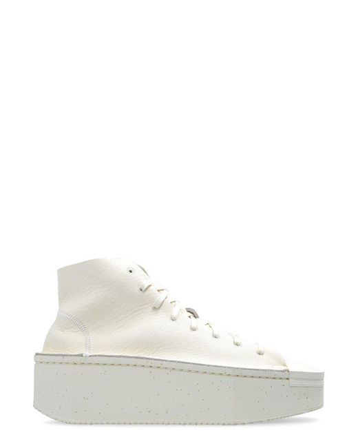Y-3 White Brick Court High-top Sneakers