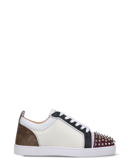 Christian Louboutin Multicolor Louis Junior Spikes Mixed Media Low-top Sneakers for men