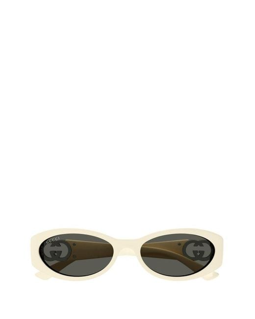 Gucci Green Oval Frame Sunglasses