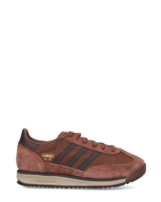 Adidas Originals Brown Sl 72 Rs 3-Stripe Sneakers for men