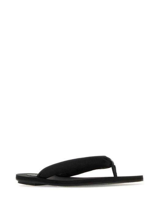 Dries Van Noten Black Logo-detailed Thong Slippers for men