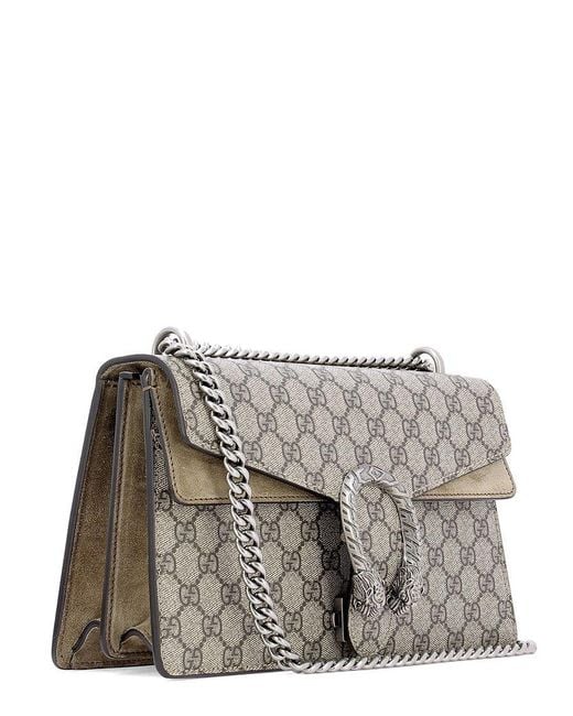 Gucci Gray GG Supreme Dionysus Small Shoulder Bag