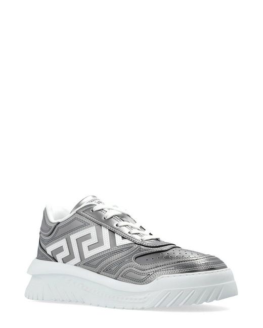 Versace White Greca Odissea Lace-up Sneakers for men