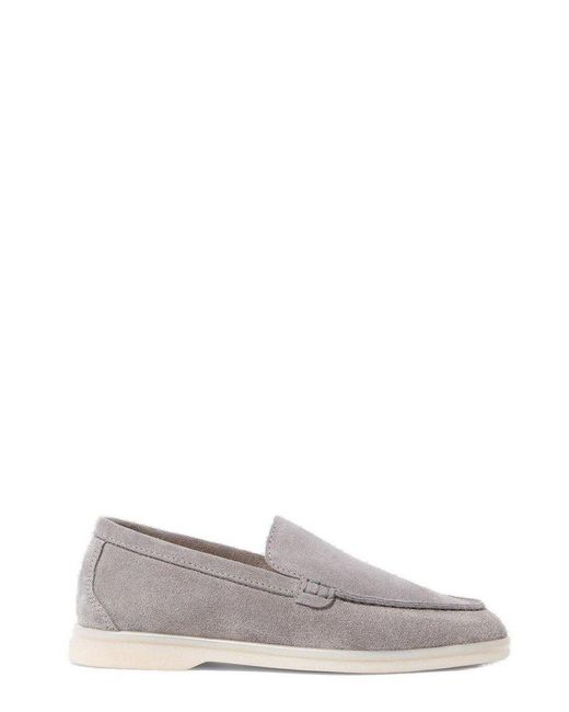 Scarosso Gray Ludovico Round-Toe Loafers for men