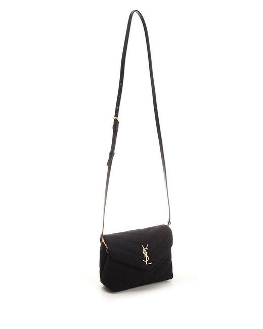Saint Laurent Black Toy Loulou Quilted Crossbody Bag