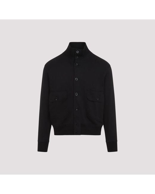 C P Company Black Full Button Jacket for men