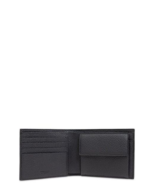 Ferragamo Gray Monogram Bi-Fold Wallet for men