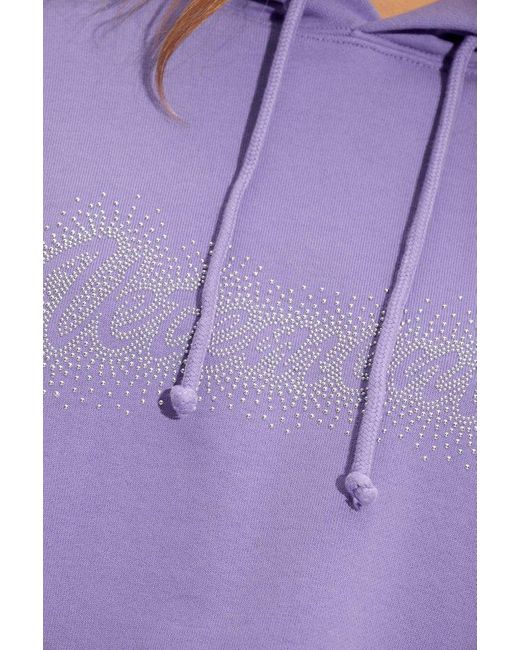 Vetements Purple Hoodie With Logo,
