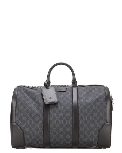 Gucci Gray GG Carry-on Duffle Bag for men