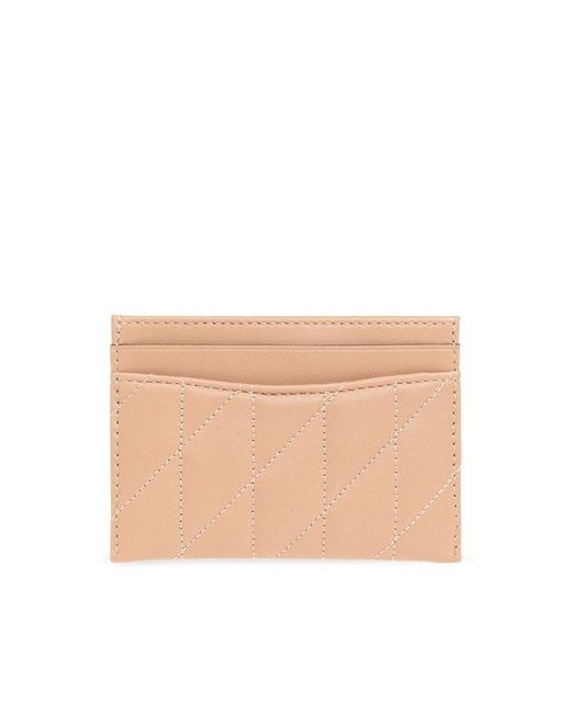 COACH Natural Logo-plaque Quilted Leather Card Holder