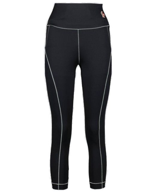 Moncler Blue Logo Detailed Leggings