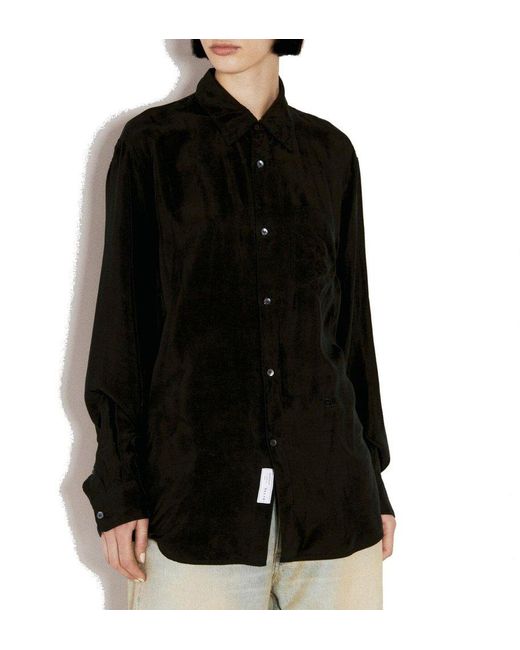 Eytys Black Otis Buttoned Long-sleeved Shirt