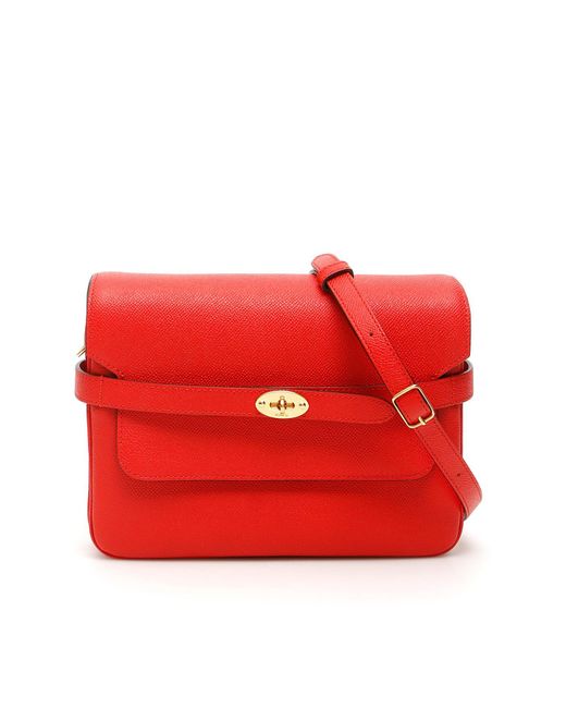 Mulberry Red Belted Bayswater Satchel Bag