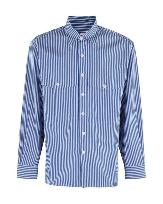 sunflower Blue Striped Button-Down Shirt for men