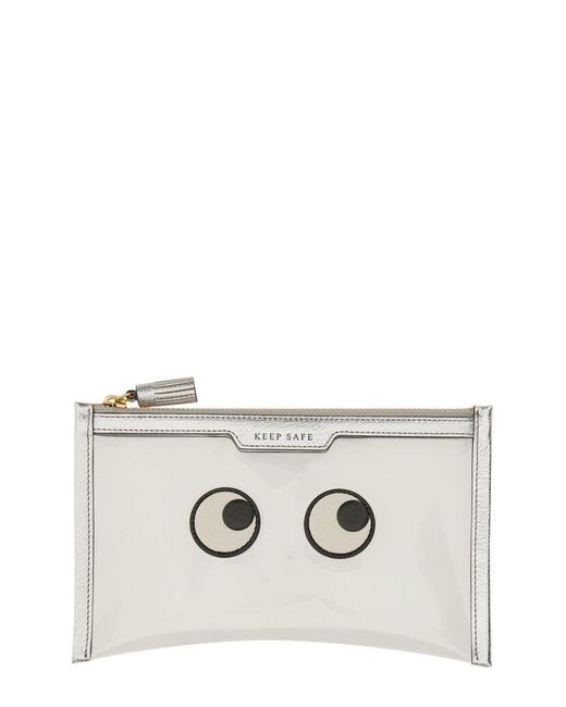 Anya Hindmarch White Eyes Keep Safe Pouch