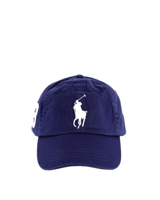 Polo Ralph Lauren Blue Big Pony Chino Ball Cap for men