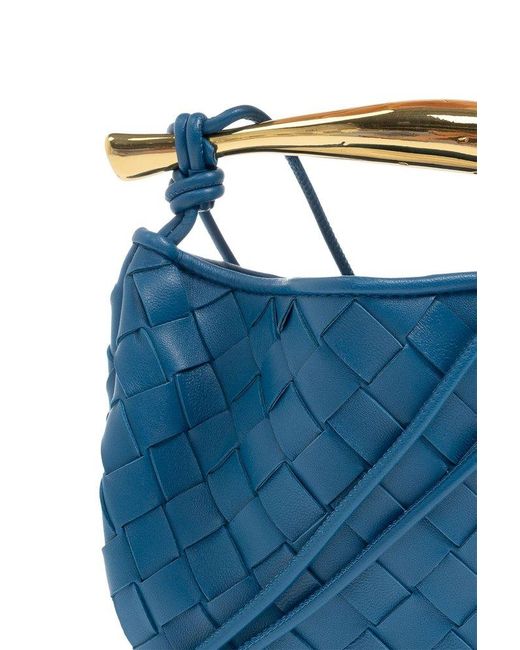 Bottega Veneta Blue Sardine Mini Top Handle Bag