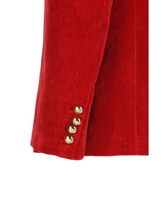 Valentino Red Double-Breasted Long-Sleeved Jacket for men