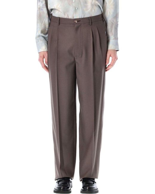 Magliano Gray Signature Pleated Trousers for men
