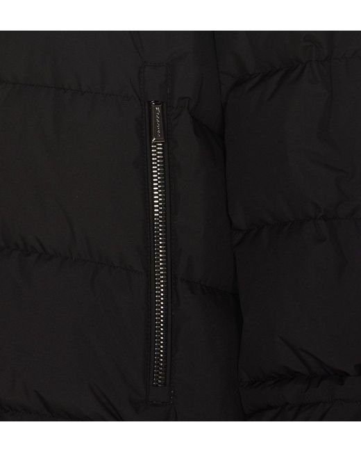 Moorer Black Gadia-stp Hooded Drawstring Padded Jacket