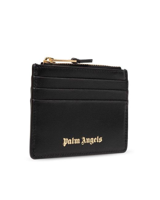 Palm Angels Black Card Case With Logo