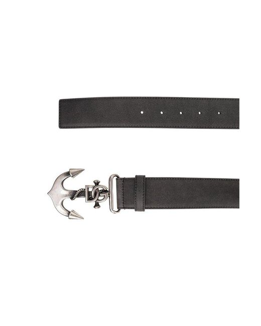 Dolce & Gabbana Black Leather Belt, for men