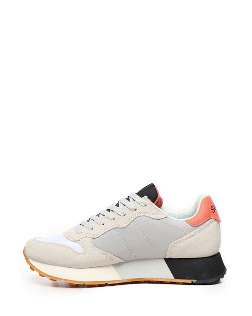 Sun 68 White Casual Lace-Up Sneakers for men