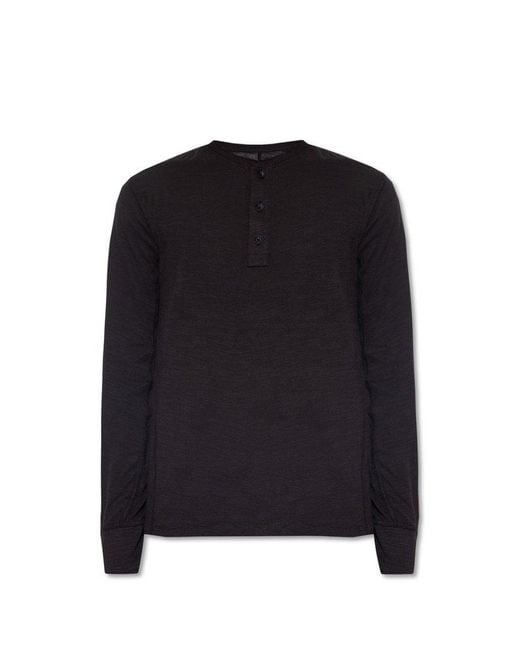 Rag & Bone Black Long-Sleeved Knit Top for men