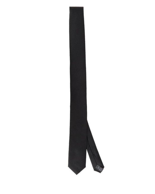 Dolce & Gabbana Black Logo Patch Tie for men