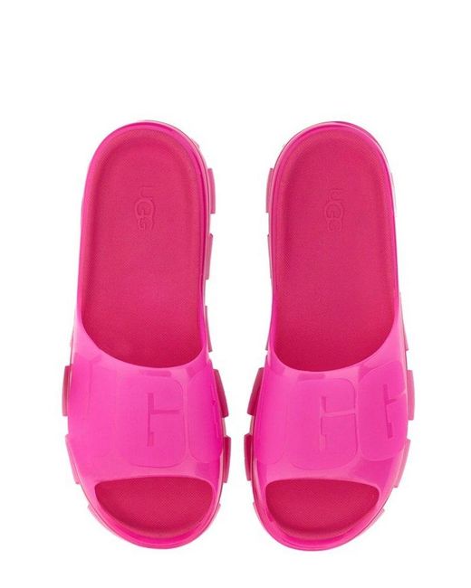 UGG Jella Clear Platform Slip-On Slides in Pink | Lyst UK