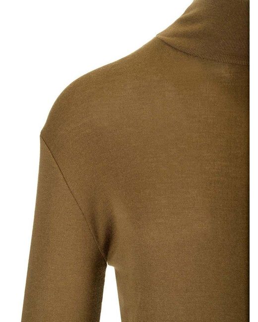 Lemaire Green Seamless Turtleneck Top for men