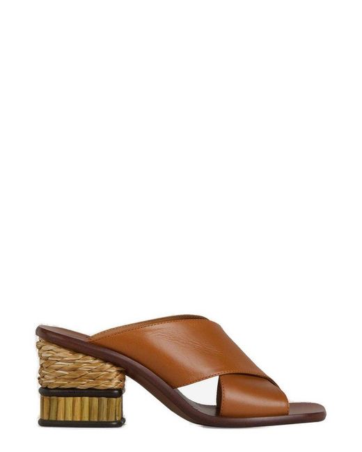 crossover strap mules