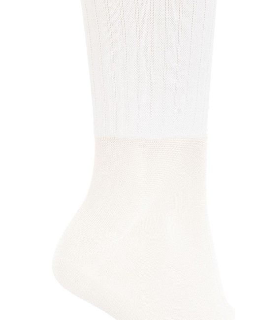 Maison Margiela White Bow Detailed Long Socks