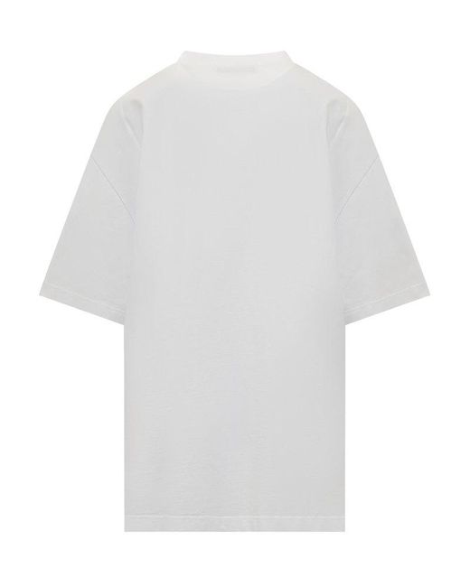 Ambush White T-shirt With Ball Chain