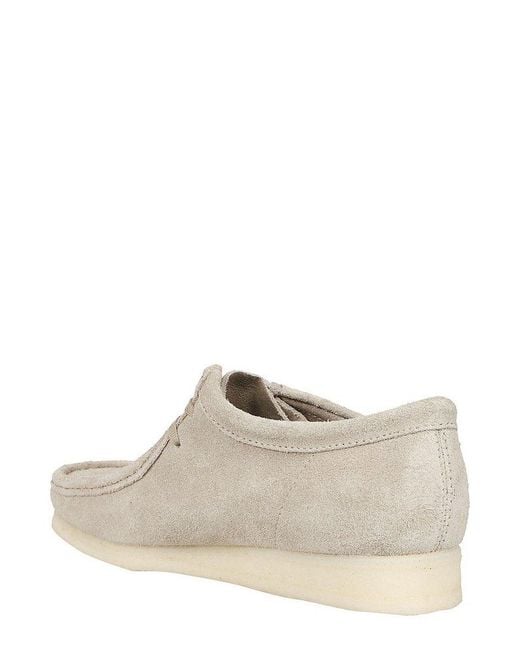 Clarks Gray Wallabee Lace-up Derby Shoes for men