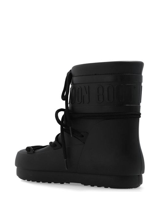 Black lace up sales rain boots