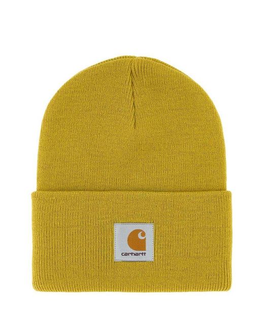 Mustard yellow carhartt beanie on sale
