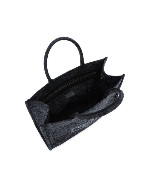 Versace Black Athena Barocco Tote Bag