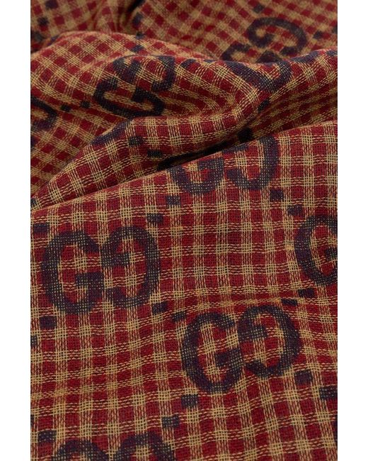 Gucci Red Wool Scarf, for men