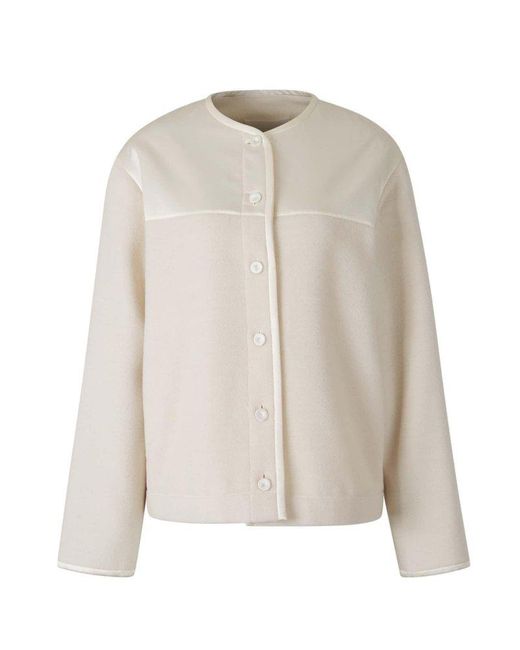 Jil Sander White Relaxed Fit Fleece Jacket