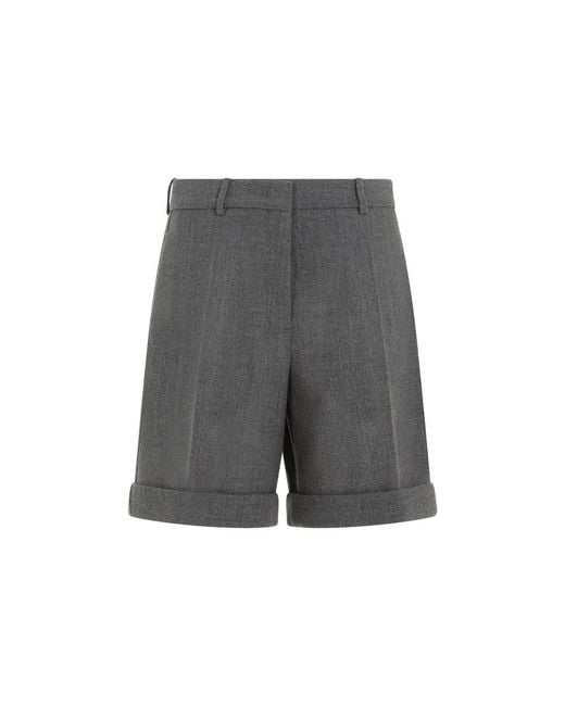 Jil Sander Gray Turn-up Hem Tailored Shorts