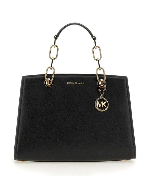 Michael Kors Black Cynthia Top Handle Bag