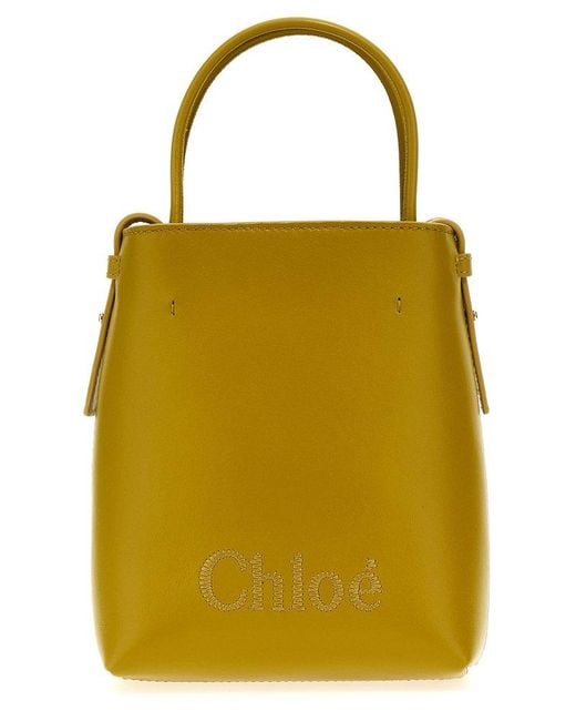 Chloé Yellow Micro Chloe Sense Hand Bags