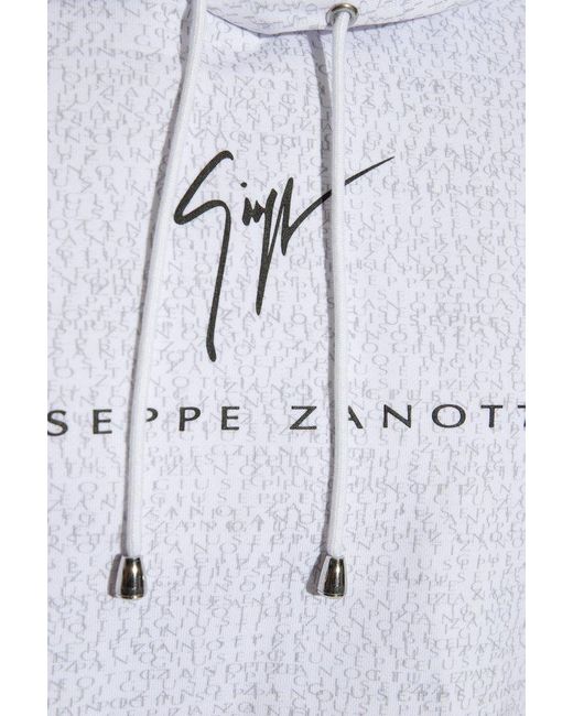 Giuseppe Zanotti White Hoodie With Logo, for men