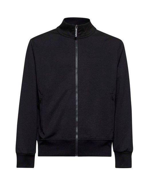 Palm Angels Blue Curved Logo Printed Track Jacket for men