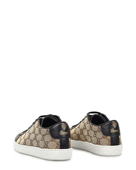 Gucci Brown Gg Monogram Brooklyn Low-Top Sneakers