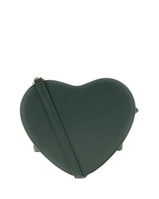 Vivienne Westwood Green Louise Heart Orb Plaque Shoulder Bag