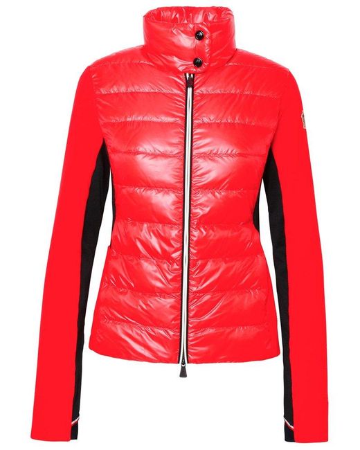 3 MONCLER GRENOBLE High-neck Padded Jacket in Red | Lyst